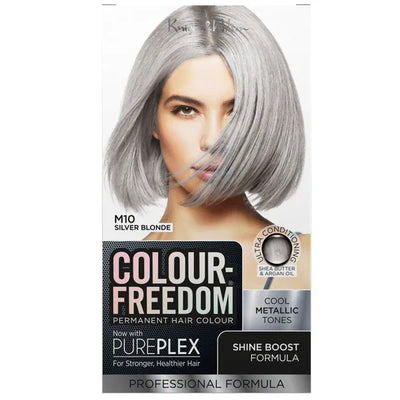 DNR Colour Freedom Permanent Hair Colour M10 Silver Blonde Hair Dye Kit