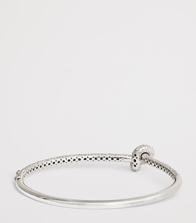 Engelbert White Gold and Diamond The Legacy Knot Bangle
