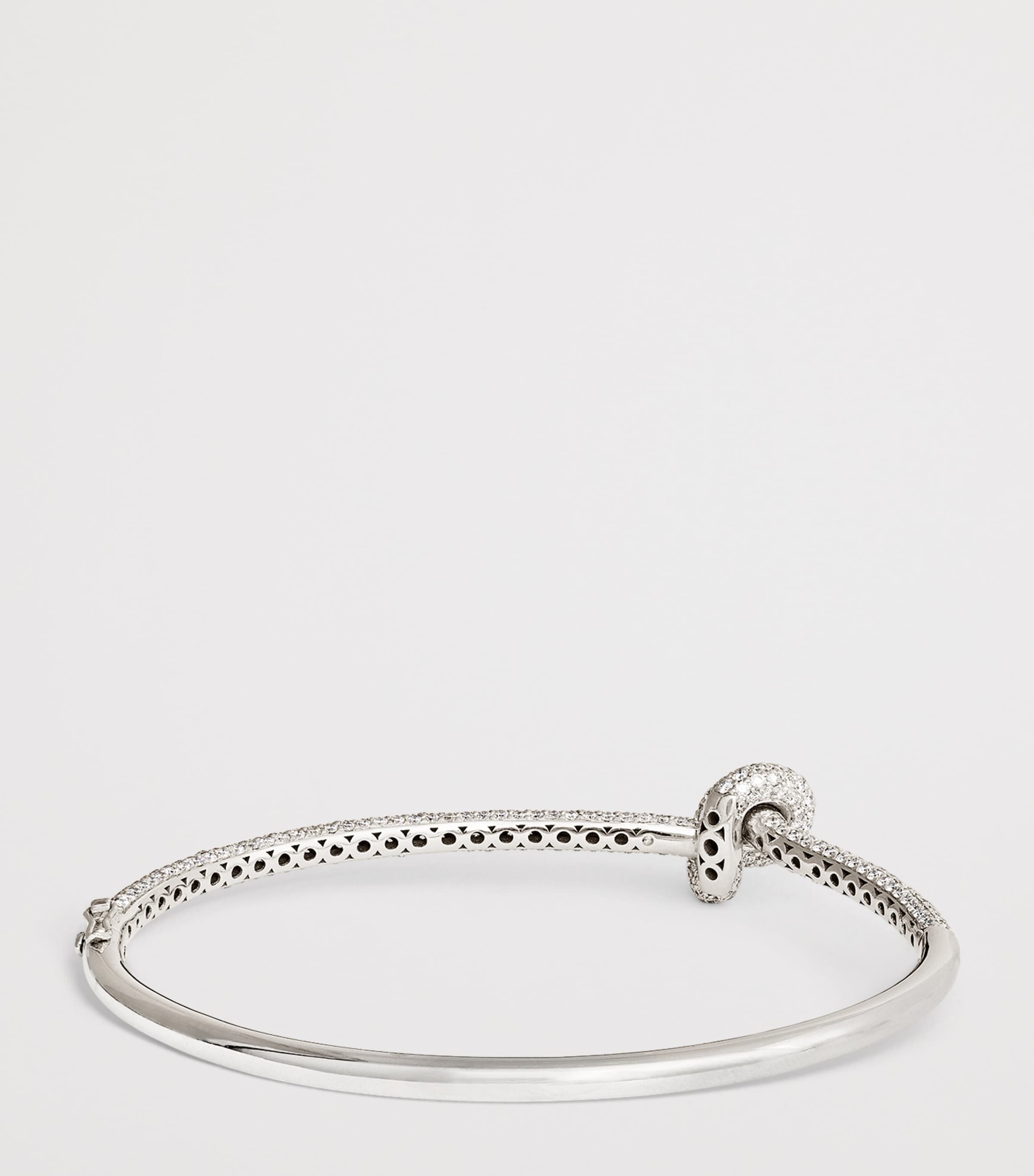 Engelbert White Gold and Diamond The Legacy Knot Bangle