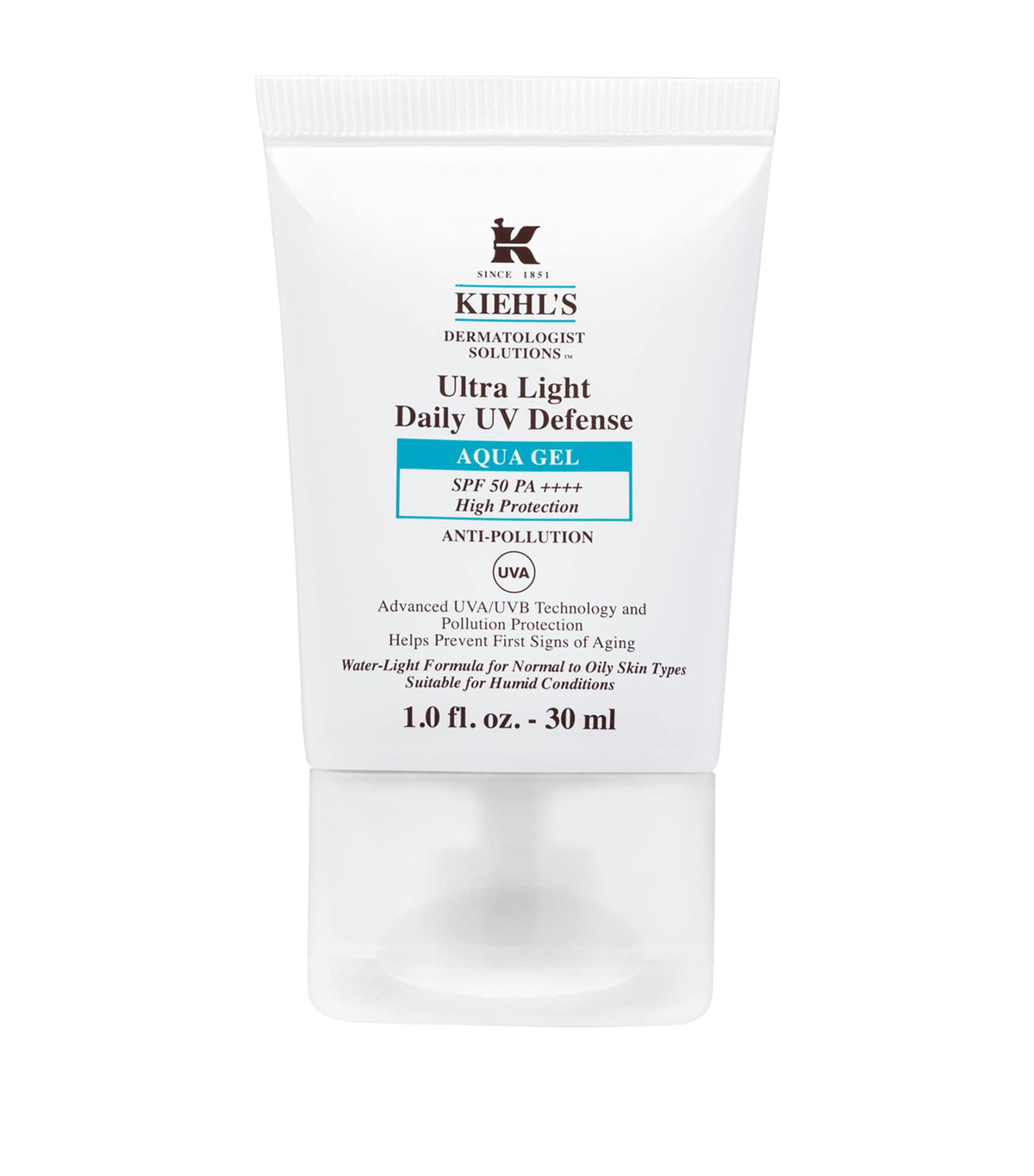 Kiehl's Daily Aqua Gel SPF 50 sunscreen, UK version