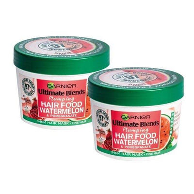 Garnier Ultimate Blends Watermelon Hair Mask Treatment Duo 390ml