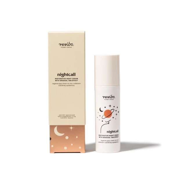 Resibo Nightcall Night Cream 50ml with tan effect, imported from the UK