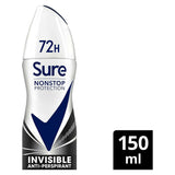 Sure Invisible Black & White Nonstop Protection Anti-perspirant Deodorant Aerosol 150 ml Deodorants Boots   