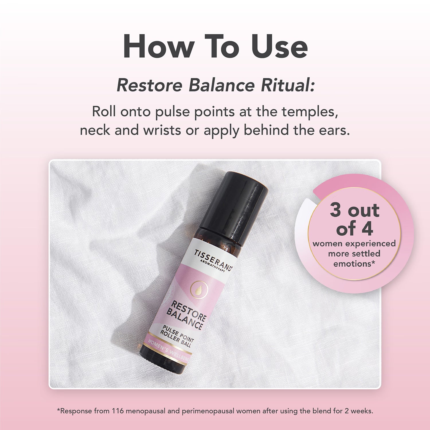 Tisserand Restore Balance essential oil roller 10ml (British brand)