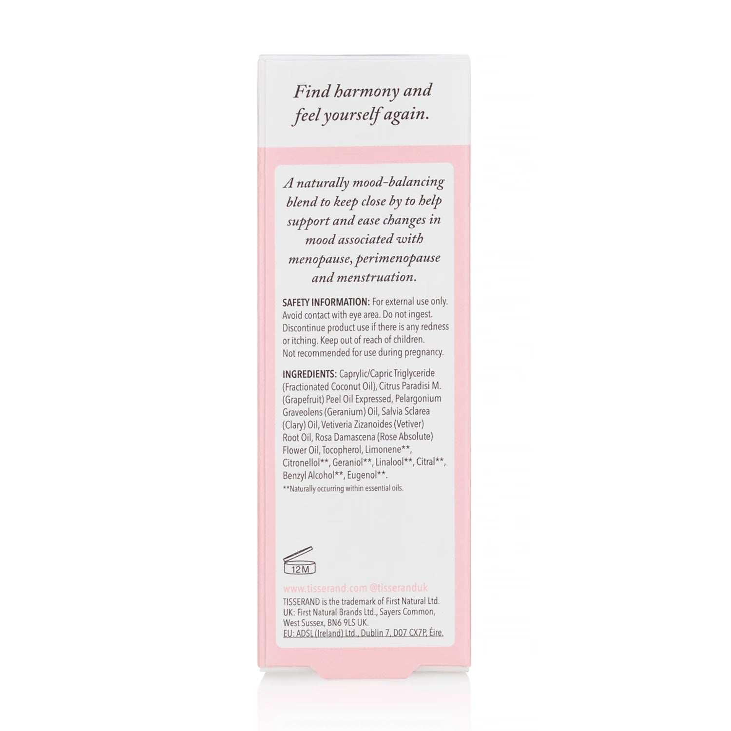 Tisserand Restore Balance essential oil roller 10ml (British brand)