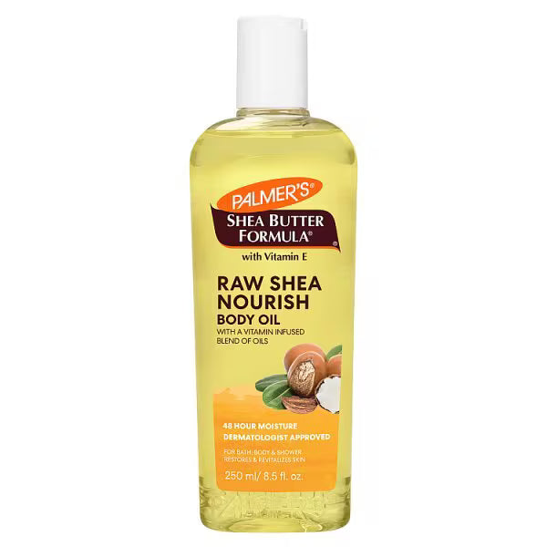Palmer's Raw Shea Nourish Body Oil 250ml, imported from the UK