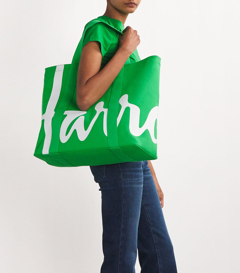 Harrods Large Cotton Logo Tote Bag