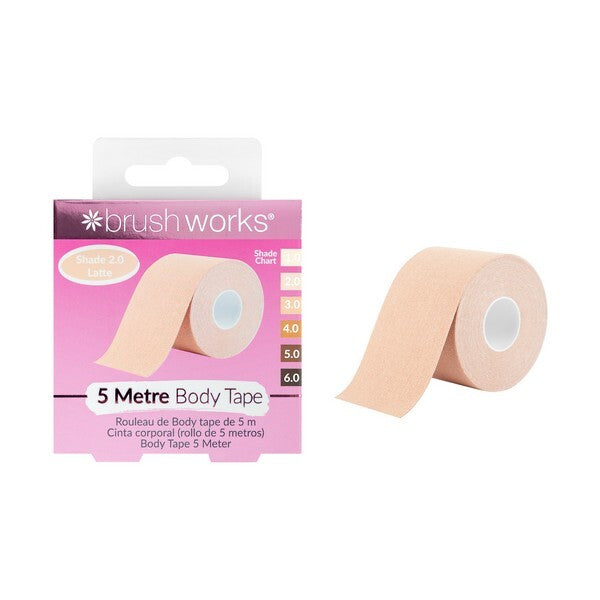 Brushworks Body Tape Latte shade 5 metre roll - British product