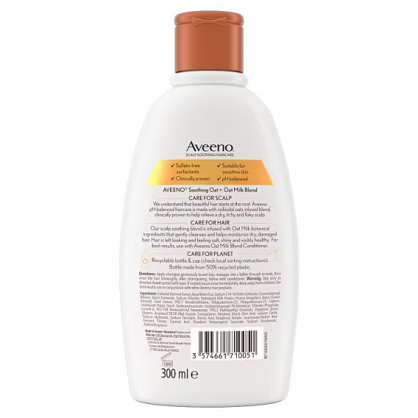Aveeno oat milk blend shampoo 300ml - British product
