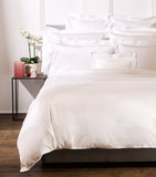 Peter Reed Egyptian cotton single flat sheet with embroidered detailing, size 180x275cm, imported from the UK