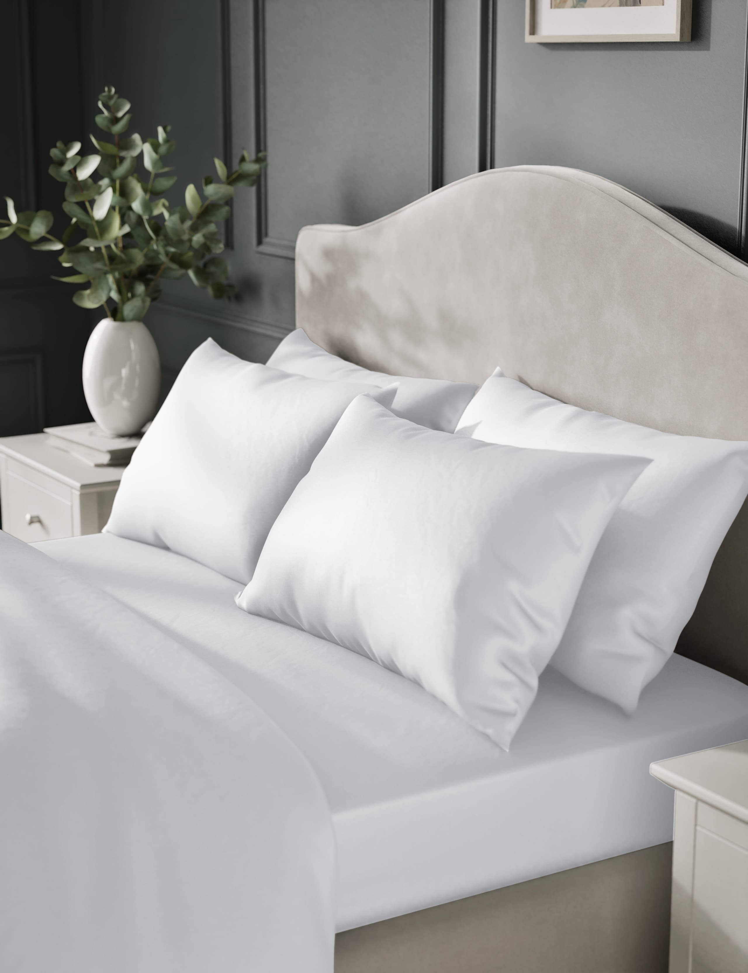 2 Pack Egyptian Cotton Sateen 400 Thread Count Pillowcases
