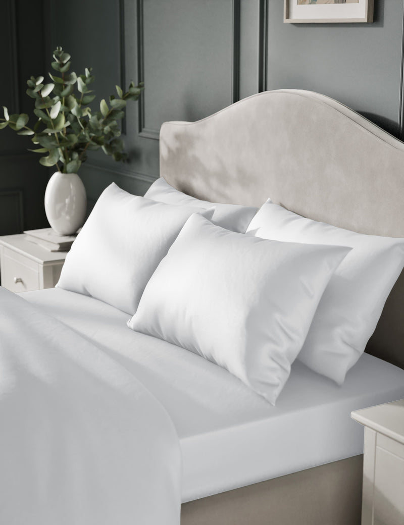 2 Pack Egyptian Cotton Sateen 400 Thread Count Pillowcases