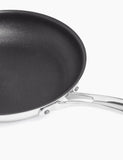 Stainless steel frying pan set with 20cm and 24cm pans, imported from the UK