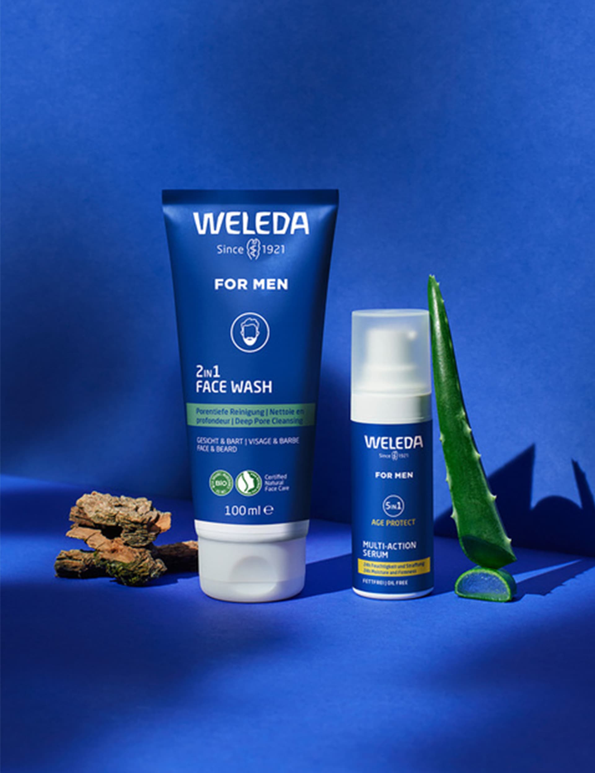 Weleda 2 in 1 face and beard wash for men 100ml - British product
