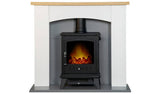 Adam Huxley Electric Stove Suite-White and Grey