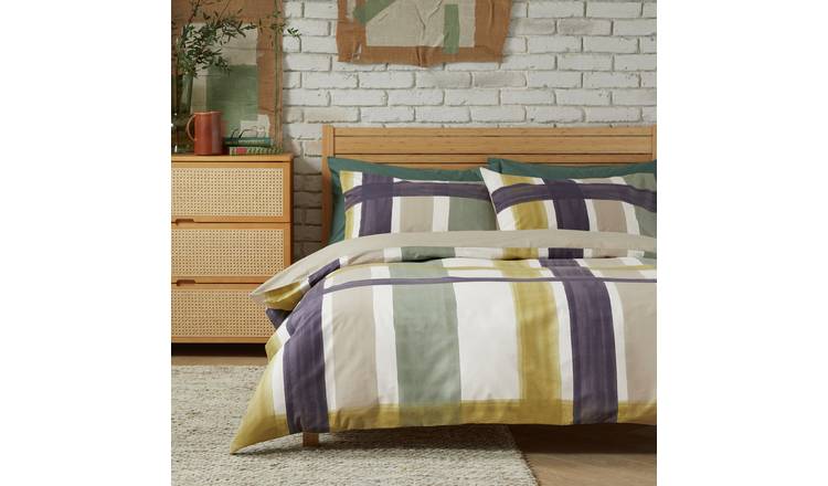Habitat Cotton Printed Check Bedding Set Double, UK version
