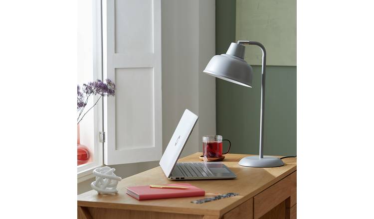 Habitat Benson metal table lamp in matt grey, UK version