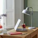 Habitat Benson metal table lamp in matt grey, UK version