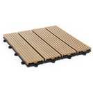 Workpro Decking Tiles 4 Pieces - Brown-Slatted
