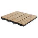 Workpro Decking Tiles 4 Pieces - Brown-Slatted