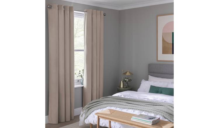 Habitat Champagne Eyelet Curtains 117x137cm, UK version