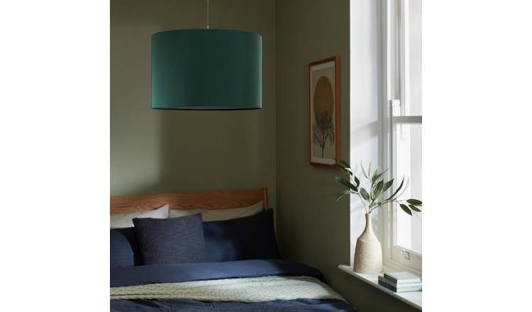 Argos Home green easy fit drum lampshade 30cm - British product
