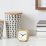 Acctim analogue alarm clock in mustard - British product