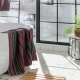 Habitat multicoloured skinny bright stripe bath towel 70x130cm, UK version