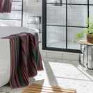 Habitat multicoloured skinny bright stripe bath towel 70x130cm, UK version