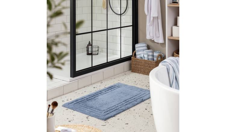 Habitat bath mat Rustic Blue 80 x 50 cm, UK version
