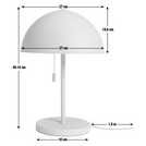 Habitat Mushroom 40cm metal table lamp white, UK version