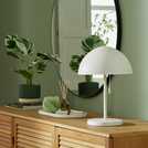 Habitat Mushroom 40cm metal table lamp white, UK version