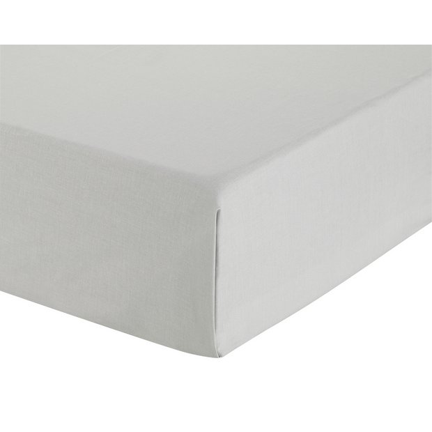 Habitat plain grey flat sheet superking, UK version