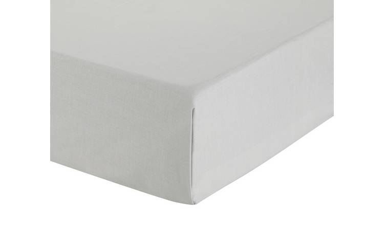 Habitat plain grey flat sheet superking, UK version