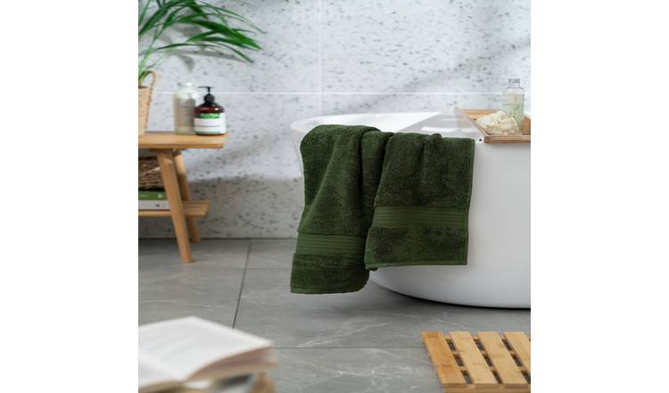 Habitat Egyptian Cotton bath sheet in Forest Green, size 100x150cm, UK version