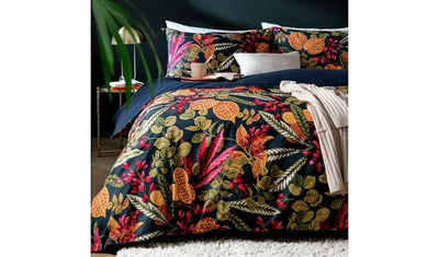 Habitat Cotton Botanical Foliage Bedding Set - Double