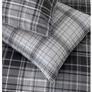 Argos Home grey brushed cotton check bedding set double - British product