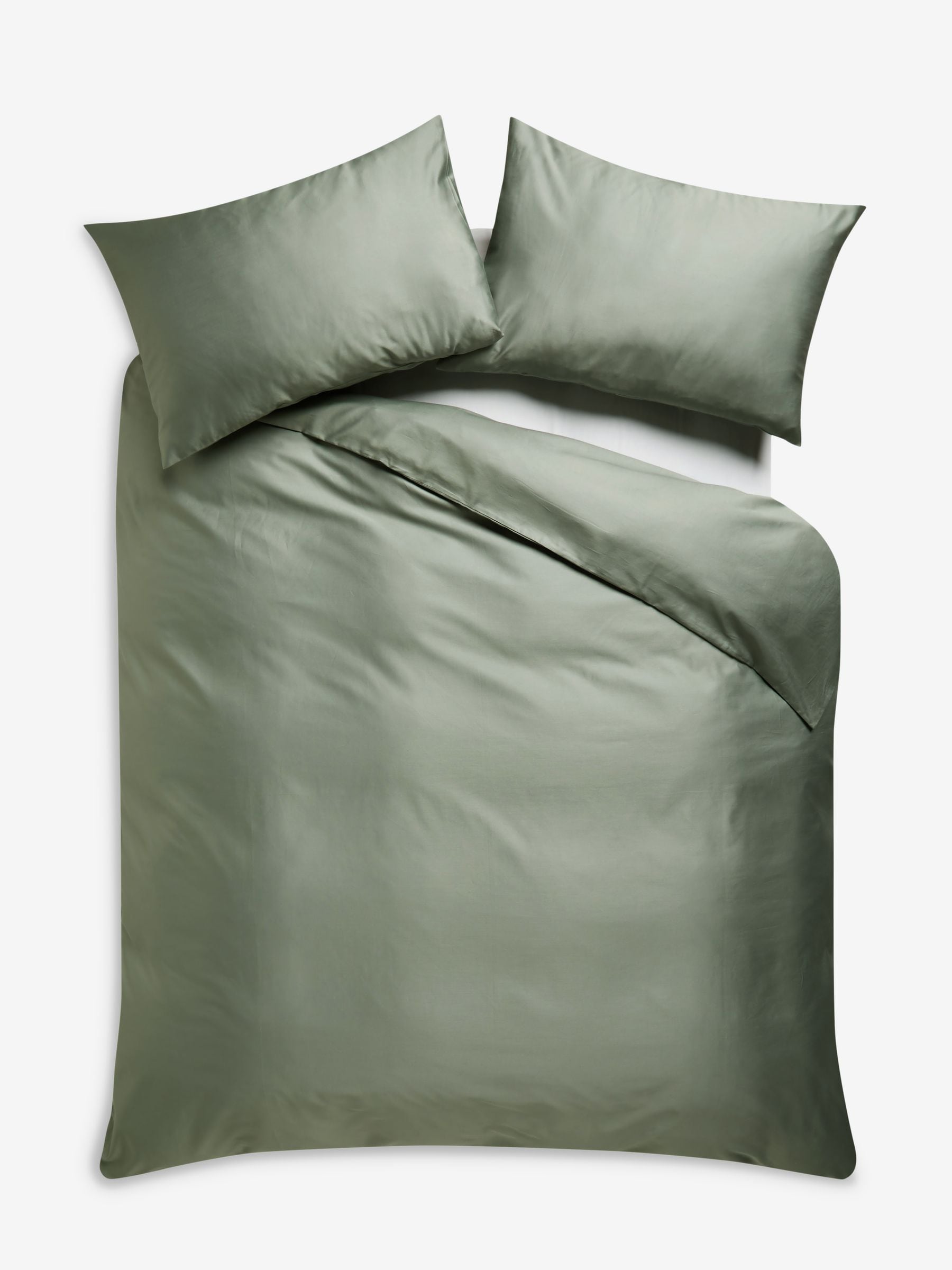 Sage green Egyptian cotton duvet set 400 thread count (British brand)