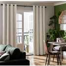 Habitat Blackout Eyelet Curtains Cream 168x183cm, UK version