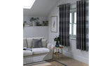 Habitat Check Eyelet Curtains Grey 229x229cm, UK version