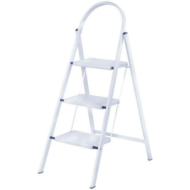 Werner 3 Tread White Stepstool