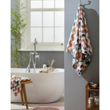 Habitat Brights Geo Tufted hand towel in multicolour, 2 pack, UK version