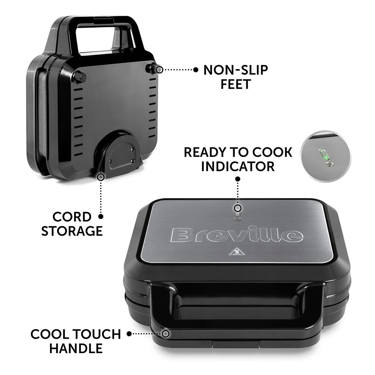 Breville 3-in-1 toastie waffle panini maker - British product