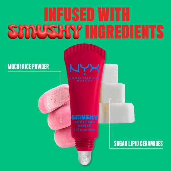 NYX Smushy Matte Lip Balm Sassy Stuff, imported from the UK