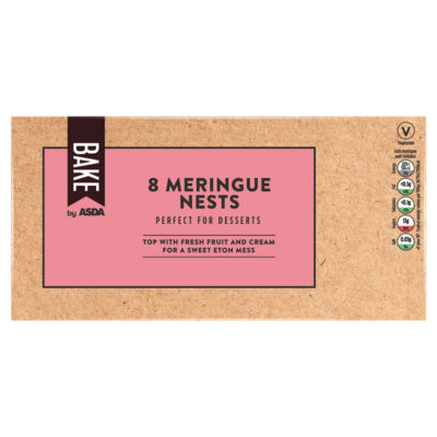 Bake By Asda meringue nests 8 pack - British product