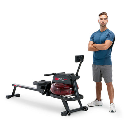 Circuit Fitness Water Rowing Machine Black/Red Home Fitness Equipment 35kg