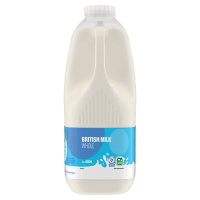 ASDA whole milk bottle 6 pints - British product