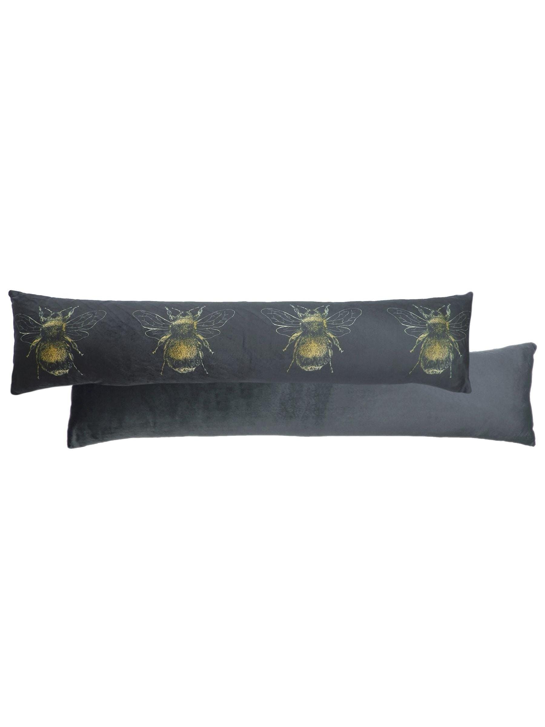 Evans Lichfield Grey Gold Bee draught excluder 92cm - British product