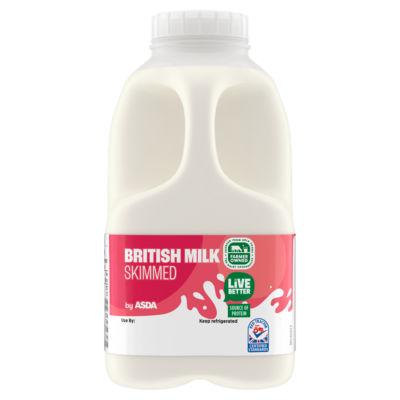 ASDA skimmed milk 568ml - British product