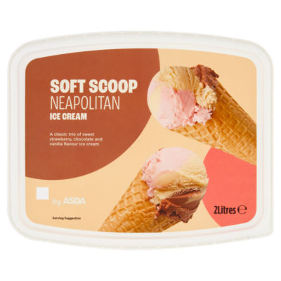 ASDA Soft Scoop Neapolitan ice cream 2 Litres - British product